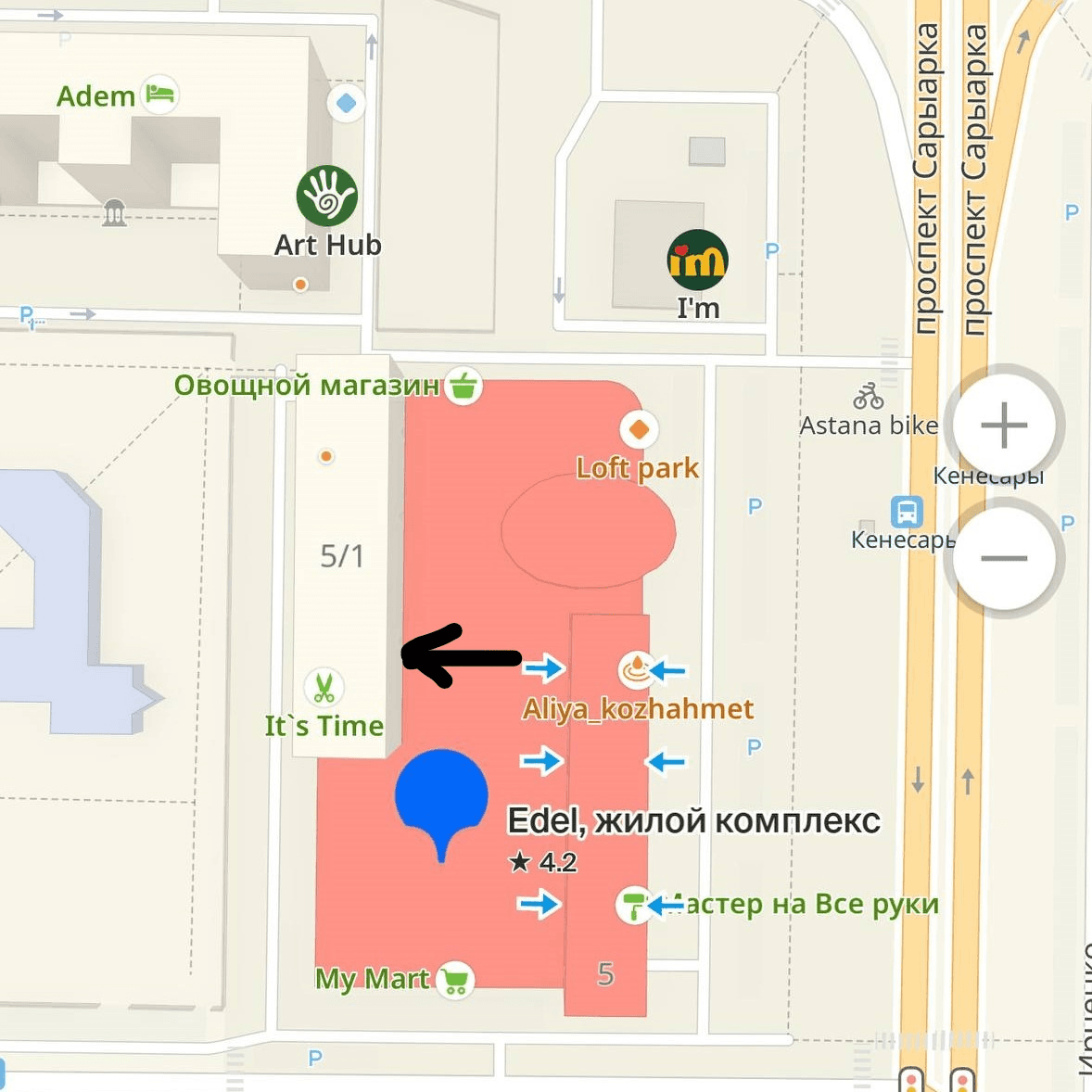 Местоположение: Проспект Сарыарка, 5